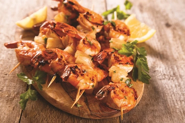 Brochette de gambas